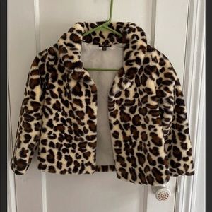 Girls Faux Fur Coat Size Small (7/8) by Max & Riley